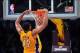 May 1, 2012; Los Angeles, CA, USA; Los Angeles Lakers center Andrew Bynum (17) dunks to score a basket against the Denver Nuggets during the first half of game two of the Western Conference quarterfinals of the 2012 NBA Playoffs at Staples Center. Mandato