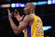 Apr 9, 2013; Los Angeles, CA, USA; Los Angeles Lakers shooting guard Kobe Bryant (24) reacts during the game against the New Orleans Hornets at the Staples Center. Lakers won 104-96. Mandatory Credit: Jayne Kamin-Oncea-USA TODAY Sports