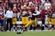 LANDOVER, MD - SEPTEMBER 22: Robert Griffin III #10 of the Washington Redskins scrambles before fumbling the ball in the fourth quarter during a game Detroit Lions at FedExField on September 22, 2013 in Landover, Maryland. (Photo by Patrick McDermott/Ge