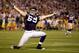 MINNEAPOLIS - OCTOBER 05: Defensive end Jared Allen #69 of the Minnesota Vikings celebrates after a sack during the Monday Night Football game against the Green Bay Packers on October 5, 2009 at Hubert H. Humphrey Metrodome in Minneapolis, Minnesota. (P
