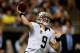 NEW ORLEANS, LA - SEPTEMBER 22: Drew Brees #9 of the New Orleans Saints throws a pass against the Arizona Cardinals at the Mercedes-Benz Superdome on September 22, 2013 in New Orleans, Louisiana. (Photo by Chris Graythen/Getty Images)