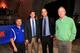 NEW ORLEANS, LA - FEBRUARY 02: Mike White, Eli Manning, Peyton Manning and Archie Manning attend DIRECTV'S Seventh Annual Celebrity Beach Bowl at DTV SuperFan Stadium at Mardi Gras World on February 2, 2013 in New Orleans, Louisiana. (Photo by Neilson B