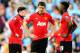 MANCHESTER, ENGLAND - SEPTEMBER 22: (L-R)Wayne Rooney, Michael Carrick and Danny Welbeck of Manchester United look dejected during the Barclays Premier League match between Manchester City and Manchester United at the Etihad Stadium on September 22, 2013