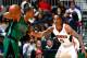 ATLANTA, GA - JANUARY 25: Rajon Rondo #9 of the Boston Celtics controls the ball against Jeff Teague #0 of the Atlanta Hawks at Philips Arena on January 25, 2013 in Atlanta, Georgia. NOTE TO USER: User expressly acknowledges and agrees that, by download