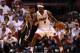 MIAMI, FL - MAY 30: LeBron James #6 of the Miami Heat handles the ball against Paul George #24 of the Indiana Pacers in the second half during Game Five of the Eastern Conference Finals at AmericanAirlines Arena on May 30, 2013 in Miami, Florida. NOTE TO