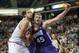 Mar 13, 2013; Sacramento, CA, USA; Chicago Bulls center Joakim Noah (13) and Sacramento Kings center Cole Aldrich (45) fight for position under the basket during the second quarter at Power Balance Pavilion. The Sacramento Kings defeated the Chicago Bulls
