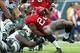 Sep 8, 2013; East Rutherford, NJ, USA; Tampa Bay Buccaneers running back Doug Martin (22) runs against the New York Jets during the first quarter of a game at MetLife Stadium. Mandatory Credit: Brad Penner-USA TODAY Sports