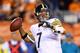 CINCINNATI, OH - SEPTEMBER 16: Quarterback Ben Roethlisberger #7 of the Pittsburgh Steelers looks to pass in the first quarter while taking on the Cincinnati Bengals at Paul Brown Stadium on September 16, 2013 in Cincinnati, Ohio. (Photo by Andy Lyons/G