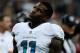HOUSTON, TX - AUGUST 17: Mike Wallace #11 of the Miami Dolphins reacts to a play against the Houston Texans during a preseaon game at Reliant Stadium on August 17, 2013 in Houston, Texas. (Photo by Scott Halleran/Getty Images)