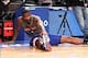 Dec. 9, 2012; New York, NY, USA; New York Knicks power forward Amar'e Stoudemire stretches before the game against the Denver Nuggets at Madison Square Garden. Mandatory Credit: Debby Wong-USA Today Sports