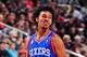 PHOENIX, AZ - JANUARY 2: Nick Young #1 of the Philadelphia 76ers smiles while playing the Phoenix Suns on January 2, 2013 at U.S. Airways Center in Phoenix, Arizona. NOTE TO USER: User expressly acknowledges and agrees that, by downloading and or using th