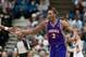 Apr 13, 2013; Minneapolis, MN, USA; Phoenix Suns small forward Wesley Johnson (2) celebrates a three-point basket with Suns power forward Markieff Morris (not pictured) during the fourth quarter at the Target Center. Timberwolves won 105-93. Mandatory Cre
