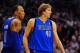 Jan. 30, 2012; Phoenix, AZ, USA; Dallas Mavericks Dirk Nowitzki (41) and forward Shawn Marion during game against the Phoenix Suns at the US Airways Center. The Mavericks defeated the Suns 122-99. Mandatory Credit: Mark J. Rebilas-USA TODAY Sports