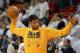 Jun 3, 2013; Miami, FL, USA; Indiana Pacers small forward Paul George prior to facing the Miami Heat in game 7 of the 2013 NBA Eastern Conference Finals at American Airlines Arena. Mandatory Credit: Steve Mitchell- USA TODAY Sports