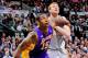 SAN ANTONIO, TX - APRIL 24: Metta World Peace #15 of the Los Angeles Lakers battles for rebound position against Matt Bonner #15 of the San Antonio Spurs in Game Two of the Western Conference Quarterfinals during the 2013 NBA Playoffs on April 24, 2013 at