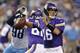 MINNEAPOLIS, MN - AUGUST 29: Matt Cassel #16 of the Minnesota Vikings passes the football during the first half of the game against the Tennessee Titans on August 29, 2013 at Mall of America Field at the Hubert H. Humphrey Metrodome in Minneapolis, Minnes