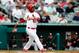 JUPITER, FL - FEBRUARY 28: Oscar Taveras #87 of the St. Louis Cardinals hits a grand slam homerun in the first inning against the Miami Marlins at the Roger Dean Stadium on February 28, 2013 in Jupiter, Florida. (Photo by Chris Trotman/Getty Images)