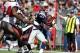 Sep 22, 2013; Foxborough, MA, USA; New England Patriots wide receiver Kenbrell Thompkins (85) scores a touchdown against the Tampa Bay Buccaneers during the second quarter of a game at Gillette Stadium. Mandatory Credit: Brad Penner-USA TODAY Sports