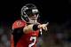 Sep 8, 2013; New Orleans, LA, USA; Atlanta Falcons quarterback Matt Ryan (2) against the New Orleans Saints during the first half of a game at the Mercedes-Benz Superdome. Mandatory Credit: Derick E. Hingle-USA TODAY Sports