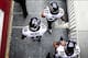 December 9, 2012; Landover, MD, USA; Baltimore Ravens running backs Ray Rice (27) , Bernard Pierce (30) and Anthony Allen (35) walk onto the field prior to the game against the Washington Redskins at FedEx Field. Mandatory Credit: Evan Habeeb-USA TODAY Sp