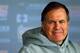 FOXBORO, MA - MAY 3: Bill Belichick, coach of the New England Patriots, speaks to the media before the New England Patriots Rookie Camp at Gillette Stadium on May 3, 2013 in Foxboro, Massachusetts. (Photo by Jim Rogash/Getty Images)