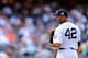 NEW YORK, NY - SEPTEMBER 22: Mariano Rivera #42 of the New York Yankees prepares to throw a pitch in the ninth inning against the San Francisco Giants during interleague play on September 22, 2013 at Yankee Stadium in the Bronx borough of New York City.