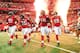 ATLANTA, GA - SEPTEMBER 15: Members of the Atlanta Falcons take the field before the game against the St. Louis Rams at the Georgia Dome on September 15, 2013 in Atlanta, Georgia. (Photo by Scott Cunningham/Getty Images)