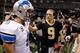 Drew Brees appears to be telling Matthew Stafford, "Maybe some other playoffs, man."
