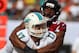 MIAMI GARDENS, FL - SEPTEMBER 22: Quarterback Ryan Tannehill #17 of the Miami Dolphins is sacked by Defensive lineman Osi Umenyiora #50 of the Atlanta Falcons at Sun Life Stadium on September 22, 2013 in Miami Gardens, Florida. (Photo by Marc Serota/Gett