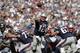 FOXBORO, MA - SEPTEMBER 22: Tom Brady #12 of the New England Patriots throws during the second half of their 23-3 win over the Tampa Bay Buccaneers at Gillette Stadium on September 22, 2013 in Foxboro, Massachusetts. (Photo by Winslow Townson/Getty Imag