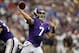 Sep 22, 2013; Minneapolis, MN, USA; Minnesota Vikings quarterback Christian Ponder (7) passes against the Cleveland Browns in the third quarter at Mall of America Field at H.H.H. Metrodome. The Browns win 31-27. Mandatory Credit: Bruce Kluckhohn-USA TODAY