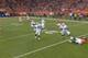 McFadden fooled the Denver defense and fired an accurate pass into the end zone.