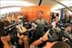 May 22, 2013; Florham Park, NJ, USA; New York Jets quarterback Geno Smith (7) speaks with members of the media after the New York Jets organized team activities at the Atlantic Health Jets Training Center. Mandatory Credit: Ed Mulholland-USA TODAY Sports