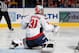 UNIONDALE, NY - MARCH 09: Philipp Grubauer #31 of the Washington Capitals skates against the New York Islanders at Nassau Veterans Memorial Coliseum on March 9, 2013 in Uniondale, New York. The Islanders defeated the Capitals 5-2. (Photo by Mike Stobe/N