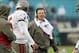 December 11, 2011; Jacksonville FL, USA; Tampa Bay Buccaneers quarterback Josh Freeman (5) talks with offensive coordinator Greg Olson during the second half against the Jacksonville Jaguars at Jacksonville EverBank Field. The Jaguars won 41-14. Mandatory