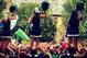 Cheerleaders demonstrate "The Celtic"