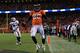 DENVER, CO - SEPTEMBER 23: Julius Thomas #80 of the Denver Broncos scores a second quarter touchdown against the Oakland Raiders at Sports Authority Field at Mile High on September 23, 2013 in Denver, Colorado. (Photo by Doug Pensinger/Getty Images)