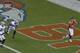 All it took was one head fake for Welker to split the defenders and get wide open.