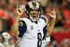 ATLANTA, GA - SEPTEMBER 15: Sam Bradford #8 of the St. Louis Rams calls out to his offense during the game against the Atlanta Falcons at Georgia Dome on September 15, 2013 in Atlanta, Georgia. (Photo by Kevin C. Cox/Getty Images)