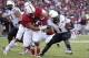 STANFORD, CA - SEPTEMBER 21: Running back Marion Grice #1 of the Arizona State Sun Devils rushes up the field as defensive end Ben Gardner #49 of the Stanford Cardinal pressures during the second quarter of their game at Stanford Stadium on September 21,