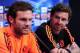 VALENCIA, SPAIN - SEPTEMBER 27: Juan Mata of Chelsea and Chelsea manager Andre Villas Boas during a press conference ahead of the UEFA Champions League Group E match between Valencia CF and Chelsea at the Estadio Mestalla on September 27, 2011 in Valenci