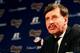 EARTH CITY, MO - JANUARY 17: St. Louis Rams owner Stan Kroenke addresses the media during a press conference at the Russell Training Center on January 17, 2012 in Earth City, Missouri. (Photo by Dilip Vishwanat/Getty Images)