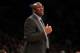 LOS ANGELES, CA - JANUARY 13: Head coach Mike Brown of the Los Angeles Lakers shouts instructions during the game with the Cleveland Cavaliers at Staples Center on January 13, 2012 in Los Angeles, California. The Lakers won 97-92. NOTE TO USER: User exp