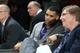 HOUSTON, TX - FEBRUARY 16: Former NBA Player Allan Houston sits court side during the 2013 NBA D-League All-Star Game in Sprint Arena at Jam Session during NBA All Star Weekend on February 16, 2013 at the George R. Brown in Houston, Texas. NOTE TO USER:
