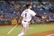 ST. PETERSBURG, FL - SEPTEMBER 12: Outfielder Wil Myers #9 of the Tampa Bay Rays bats against the Boston Red Sox September 12, 2013 at Tropicana Field in St. Petersburg, Florida. The Rays won 4 - 3. (Photo by Al Messerschmidt/Getty Images)