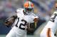 MINNEAPOLIS, MN - SEPTEMBER 22: Josh Gordon #12 of the Cleveland Browns carries the football during the game against the Minnesota Vikings on September 22, 2013 at Mall of America Field at the Hubert H. Humphrey Metrodome in Minneapolis, Minnesota. (Photo