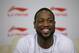 BEIJING, CHINA - JULY 03: NBA Player Dwyane Wade answers media questions during a promotion event of Chinese sports brand Li Ning on July 3, 2013 in Beijing, China. (Photo by Feng Li/Getty Images)