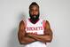 Sep 27, 2013; Houston, TX, USA; Houston Rockets shooting guard James Harden (13) poses for a picture during media day at Toyota Center. Mandatory Credit: Troy Taormina-USA TODAY Sports