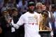 Crazy as it seems, LeBron will be criticized if he doesn't hold these trophies again in 2014.