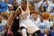 Jun 14 2012; Oklahoma City, OK, USA; Oklahoma City Thunder small forward Kevin Durant (35) post up against Miami Heat shooting guard Dwyane Wade (3) during the first quarter of game two in the 2012 NBA Finals at the Chesapeake Energy Arena. Mandatory Cre